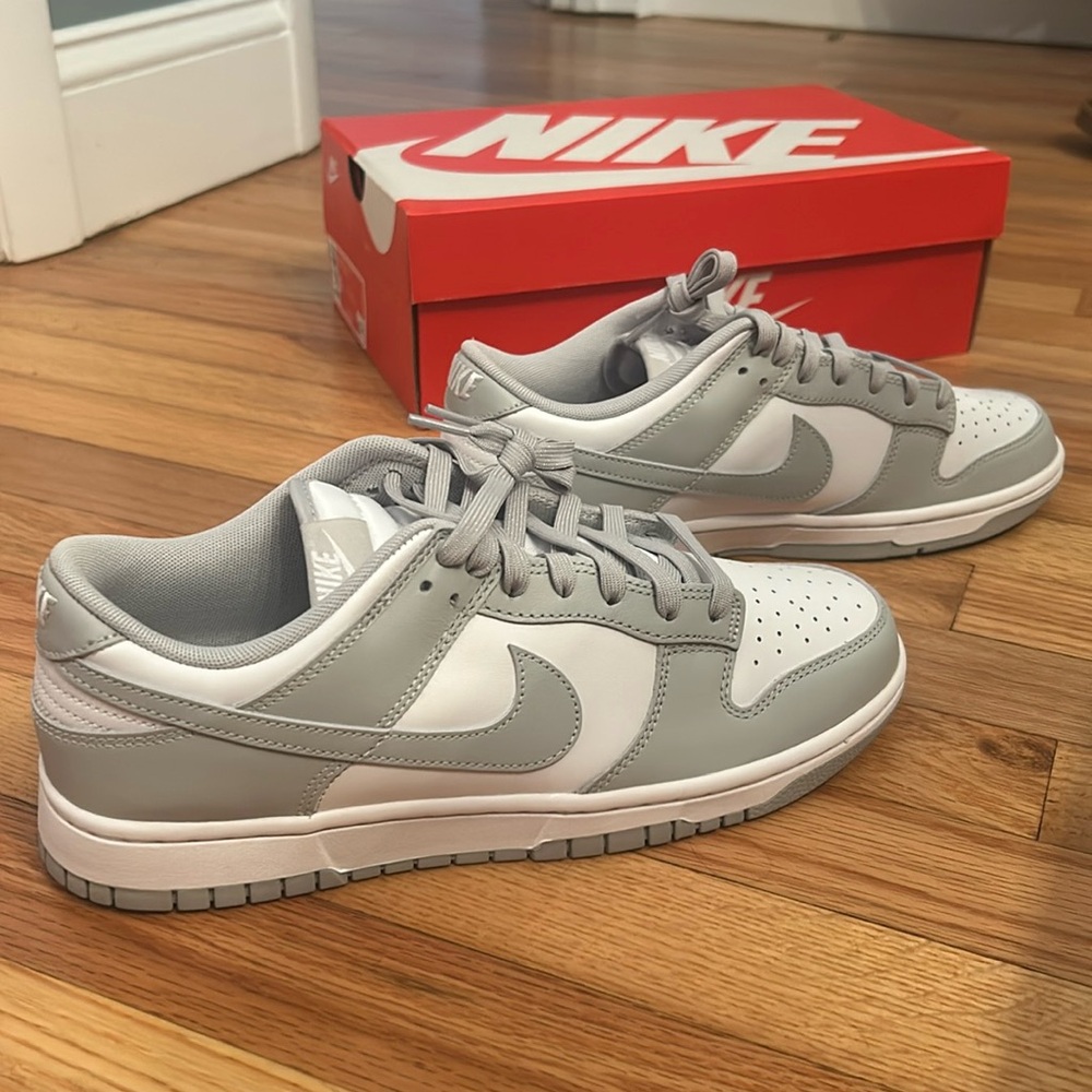 Grey and White Nike Dunk Low size Men’s  9 
Never been worn before